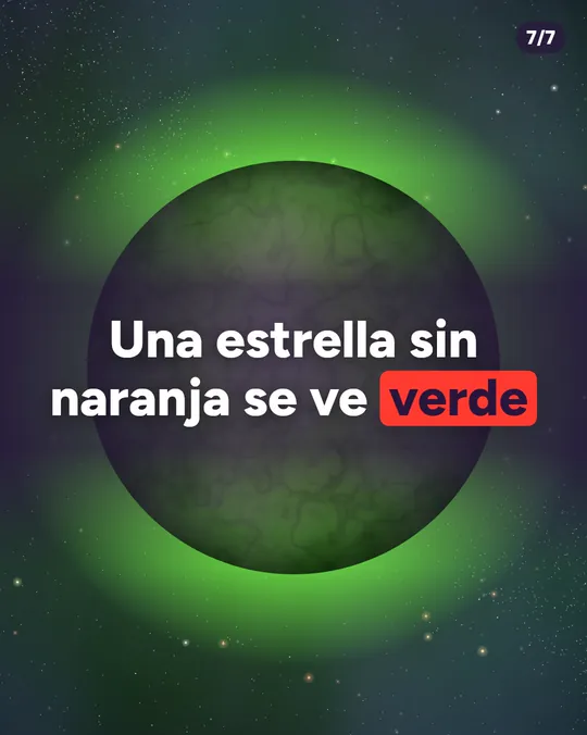 Diapositiva 7: una estrella sin naranja se ve verde