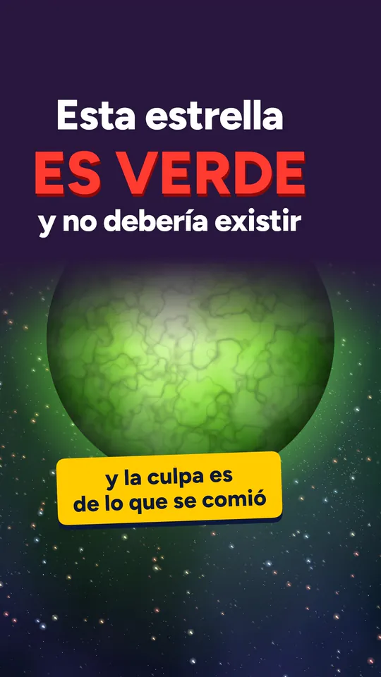 Miniatura: «Esta estrella ES VERDE y no debería existir», sobre una estrella verde